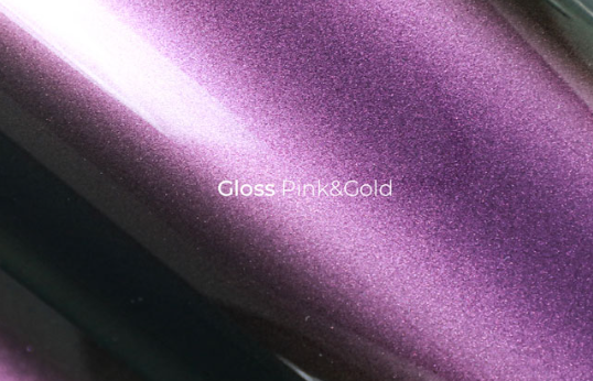 UPPF Gloss Pink & Gold Film Swatch