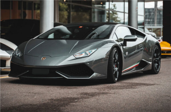 UPPF Battleship Grey installation on a Lamborghini