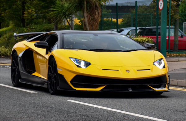 UPPF Sunflower Yellow installed on a Lamborghini