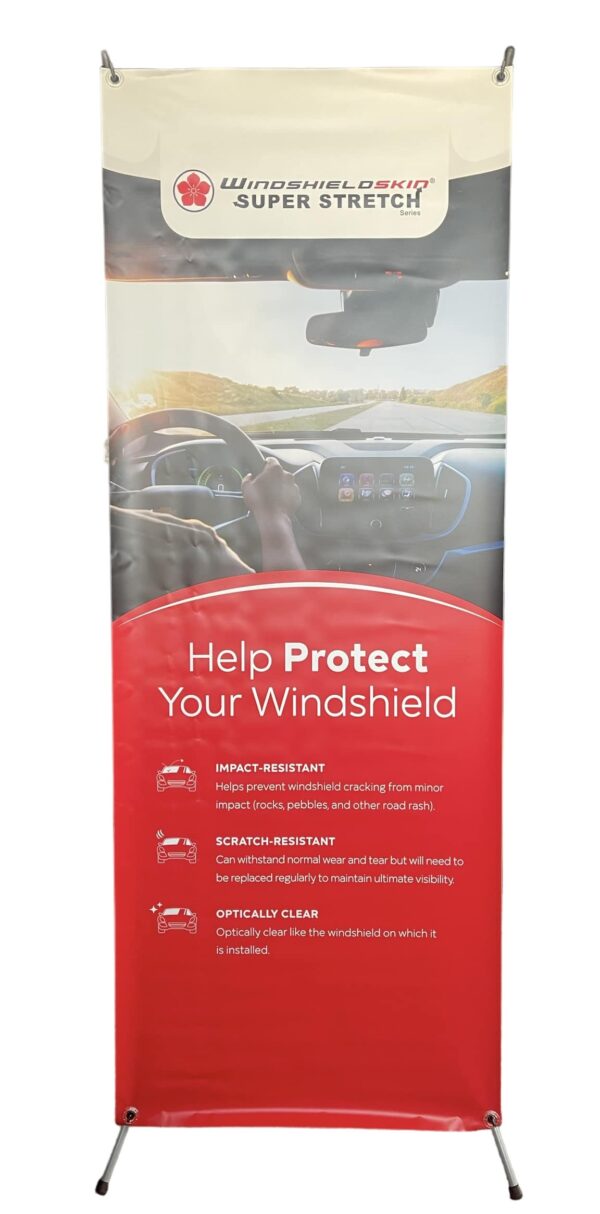 Bray Super Stretch WindshieldSkin Protection Film Floor Banner